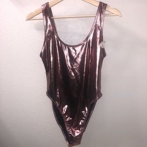 Rose Gold One Piece Swimsuit